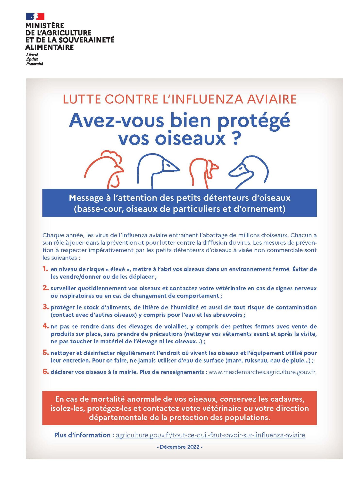 influenza aviaire info