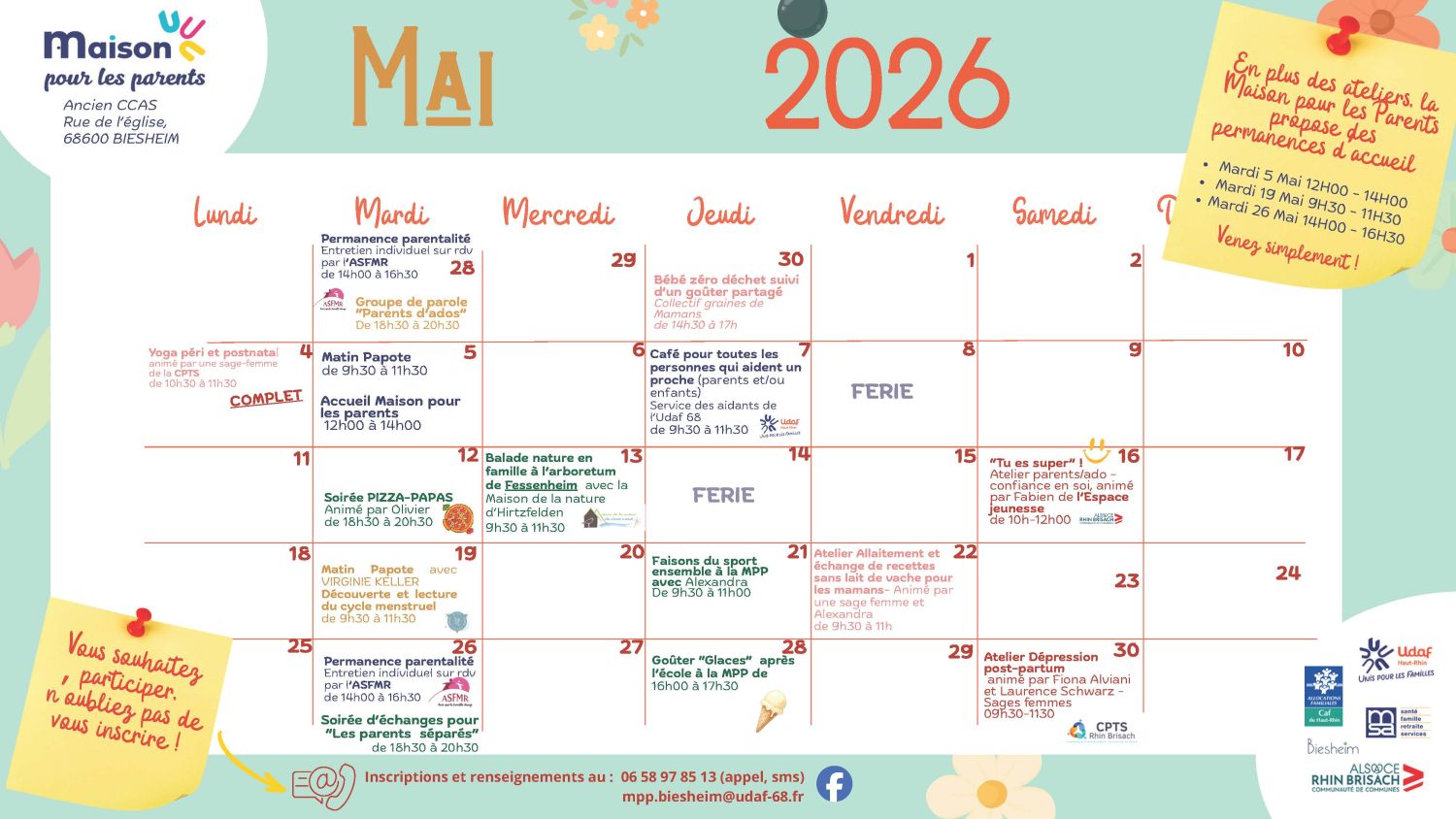 calendrier de mai