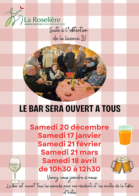 date d'ouverture bar Roselière date d'ouverture bar Roselière
